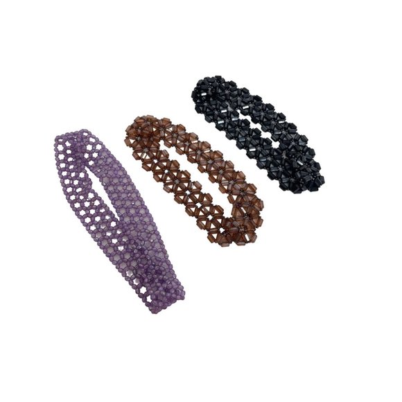 Lot of 33 Girls Headbands Multi Styles Colors Fabric Plastic Stretchy Floral - Picture 12 of 17